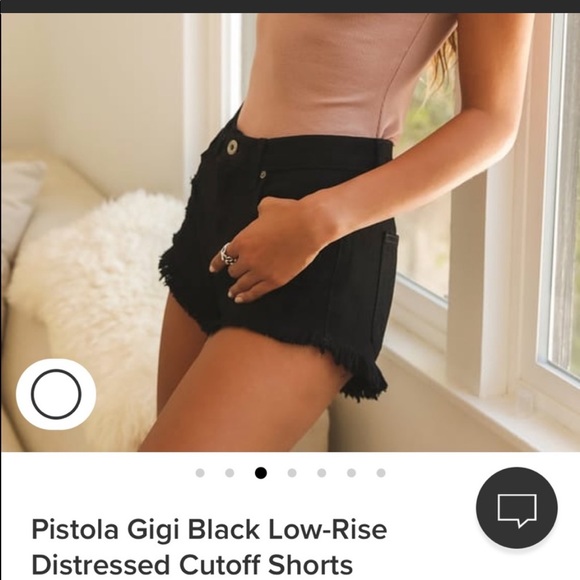 PISTOLA Gigi Black Shorts Sz 25 washed once hoping to shrink- Perfect Condition - Picture 1 of 2